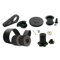 Blower Drive Service Blower Drive Kit 8mm Pitch Suit BB Chev V8, 1V Pulley With 6-71 & 8-71, Black BDSDK-3151B