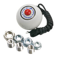 B&M Shift Knob Round Plastic White Logo Automatic Manual Transmission Each BM46112