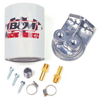 B&M Remote Transmission Oil Filter Kit With Filter, Adapter & Barb Fittings