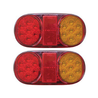 Roadvision LED Rear Combination Boat Trailer Lamp 12V Stop/Tail/Ind/Ref Submersible 162x80mm Twin Pack Pair BR205LR