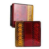 Roadvision LED Rear Combination Trailer Lamp Kit 12V Stop/Tail/Ind/Ref/Lic Surface Mount 100x100mm Twin Pack BR208LRNP