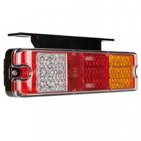 Roadvision LED Rear Combination Tail Light 10-30V Stop/Tail/Ind/Rev Surface/L Bracket Mnt 230x60mm Each BR230ARW