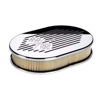 Billet Specialties Milled GM Flag Small Oval Filt BS15327