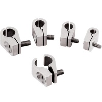 Billet Specialties Line Clamps Suit 3/16" Line With 8-32 x 5/8" S/S Bolts (4 Pack) BS65110