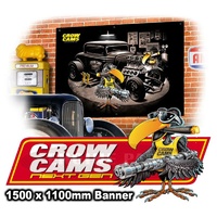 Crow Cams Garage Scene Banner