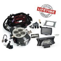 FAST Fuel Injection System EZ-EFI 2.0 Self-Tuning Black Anodized Throttle Body 4-barrel Square Bore Flange Kit