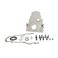 COMP Cams Timing Cover LS One-piece Aluminum Natural Comp Cams Logo Chevrolet Small Block LS Kit