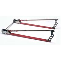Competition Engineering Wheel-E-Bars Professional Chrome Plated/Red Anodized Finish Weld-On Kit