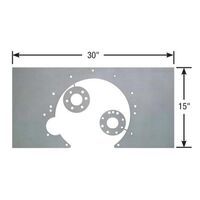 Competition Engineering Motor Plate Mid-Mount Steel .090in. Thick Chrysler 273-360 30in. Wide with Frame Mounts Kit