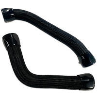 Black Braided Radiator Hose Kit Black Ends Holden Commodore VH 253 308 V8