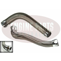 Silver Braided Radiator Hose Kit Silver Ends Holden Commodore VL 3.0 RB30 Turbo 