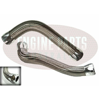 Silver Braided Radiator Hose Kit Silver Ends for Ford Falcon BA BF 4.0 & XR6 Turbo