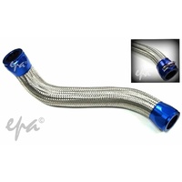 Silver Braided Top Radiator Hose Blue Ends for Ford Cleveland V8 XW XY 302 351