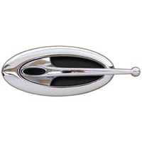 Clayton Machine Works Billet Elliptical Ball End Door Handle Chrome with Black
