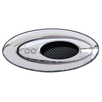 Clayton Machine Works Billet Elliptical Open Door Handle Chrome with Carbon