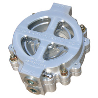 6" Hi-Flow See Through Oil Filter Clear Anodised-12AN 115 Micron Element