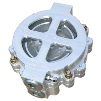 6" Dry-Sump See Through Oil Filter Clear Anodised-16AN 115 Micron Element