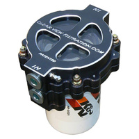 6" Screw-On Oil Filter Assembly Black Anodised -12AN 115 Micron Element