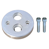 -12 ORB Billet Oil Block Adapter Kit Clear Anodised Suit SB & BB Chev V8 CV200