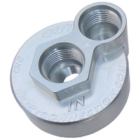 -12AN Billet Oil Block Adapter Kit Clear Anodised Suit for Ford with 3/4" Thread