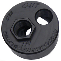 -12AN Billet Oil Block Adapter Kit Black Anodised Suit Chev LS Series