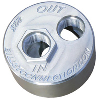 -10AN Billet Oil Block Adapter Kit Clear Anodised Suit Chev LS Series
