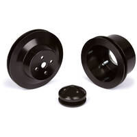 CVF Racing Stealth Black For Ford Small Block Pulley Kit Alt (3 Bolt Crank)