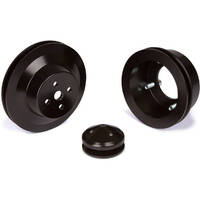 CVF Racing Stealth Black For Ford Small Block Pulley Kit Alt (4 Bolt Crank)