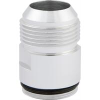 CVR Inlet Fittings Aluminium -16 AN Male to 1 3/16 in. Straight Cut Male Clear Anodized