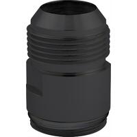 CVR Inlet Fittings Aluminium -16 AN Male to 1 3/16 in. Straight Cut Male Black Anodized
