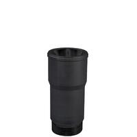 CVR Inlet Fittings Aluminium 1.500 in. Hose to 1 3/16 in. Straight Cut Male Black Anodized Short