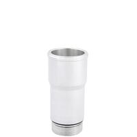 CVR Inlet Fittings Aluminium 1.500 in. Hose to 1 3/16 in. Straight Cut Male Clear Anodized Short