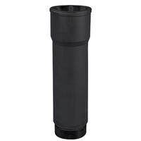 CVR Inlet Fittings Aluminium 1.500 in. Hose to 1 3/16 in. Straight Cut Male Black Anodized Long