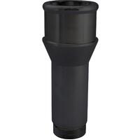 CVR Inlet Fittings Aluminium 1.750 in. Hose to 1 3/16 in. Straight Cut Male Black Anodized Long
