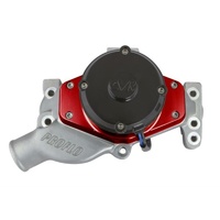 CVR Cast Proflo Maximum Electric Water Pump 55 GPM Small Block Chev V8 Red Anodised Face CVR7550R