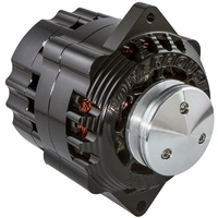CVR Billet Powerhouse Alternator Black 200 amps direct replacement for early style Delco alternators CVR8106BK