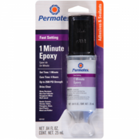 Permatex 84160 Permapoxy 1 Minute Green-Purple Epoxy Clear Dual Syringe 25ml