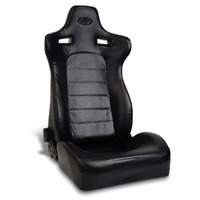 SAAS SAAS Blade Seat Dual Recline Black PU Leather ADR Compliant D1-3001L