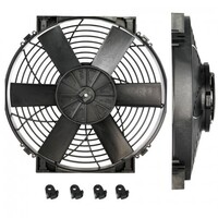 Davies Craig Fans Thermatic Electric Single 14 in. Diameter 1500 cfm Hi-Power 12V Black Nylon Blades and Shroud Each