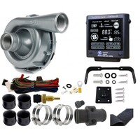 Davies Craig Water Pump Electric EWP150 Combo 12V 150 lpm/40 gpm w/ Controller Remote Inline Mount Natural Aluminium Kit