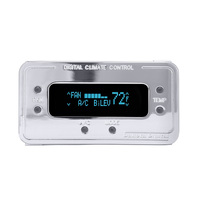 Dakota Digital Climate Control Panel Digital Vintage Air Gen-II Chrome Bezel Blue Display Rectangular Each DCC-2200-C-B