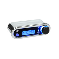 Dakota Digital Climate Control Panel Digital Vintage Air Gen-IV 4.2 in. x 1.3 in. Blue Display Chrome Bezel Horizontal Each DCC-2500H-C-B