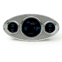 Dakota Digital RetroTech System 3-Hole No Wings 5.875 in. x 12.25 in. Blue or Teal Lenses Each RET-2001-S-Z