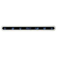 Dakota Digital Gauge Panel Series III Blue/Teal Display Chrome Bezels Six Gauge 2 in. x 19 in. Oval Universal Each VFD3X-1002B-Z
