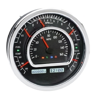 Dakota Digital Gauge Kit Universal 7.28 in. Round Multi Level Analog Black Background Alloy Style Face White Display VHX-1021-K-W