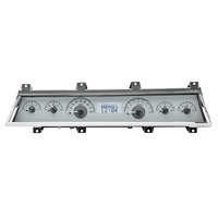 Dakota Digital Gauge Kit 1966- 67 For Chevrolet For Chevelle/El Camino Analog Silver Background Alloy Style Face White Display VHX-66C-CVL-S-W
