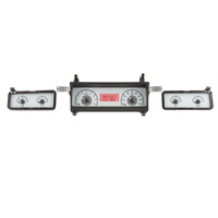 Dakota Digital Gauge Analong 1973-77 For Chevrolet Malibu VHX System Silver Alloy Style Face Red Display Each VHX-73C-MAL-S-R