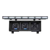 Dakota Digital Gauge Kit 1980- 86 For Ford Pickup and Bronco Analog Black Background Alloy Style Face Blue Display VHX-80F-PU-K-B