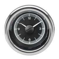 Dakota Digital Analog Clock Universal 3 in. Round Black Background Alloy Style Face Blue Display Each VLC-16-1-K-B