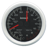 Autotecnica Dual Gauge Turbo Boost Volts Voltmeter 60mm DGBV